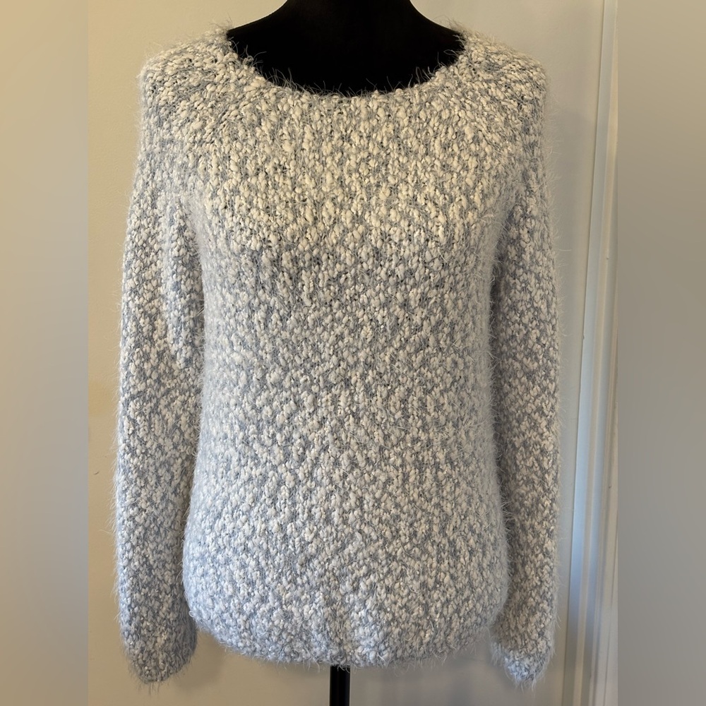 Buffalo David Bitton Textured light blue and white Women's Sweater